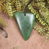 Tooth pendant carved from Hapopo Pounamu - NZ Greenstone