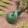 Twist or Pikorua carved from Hapopo Pounamu - NZ Greenstone