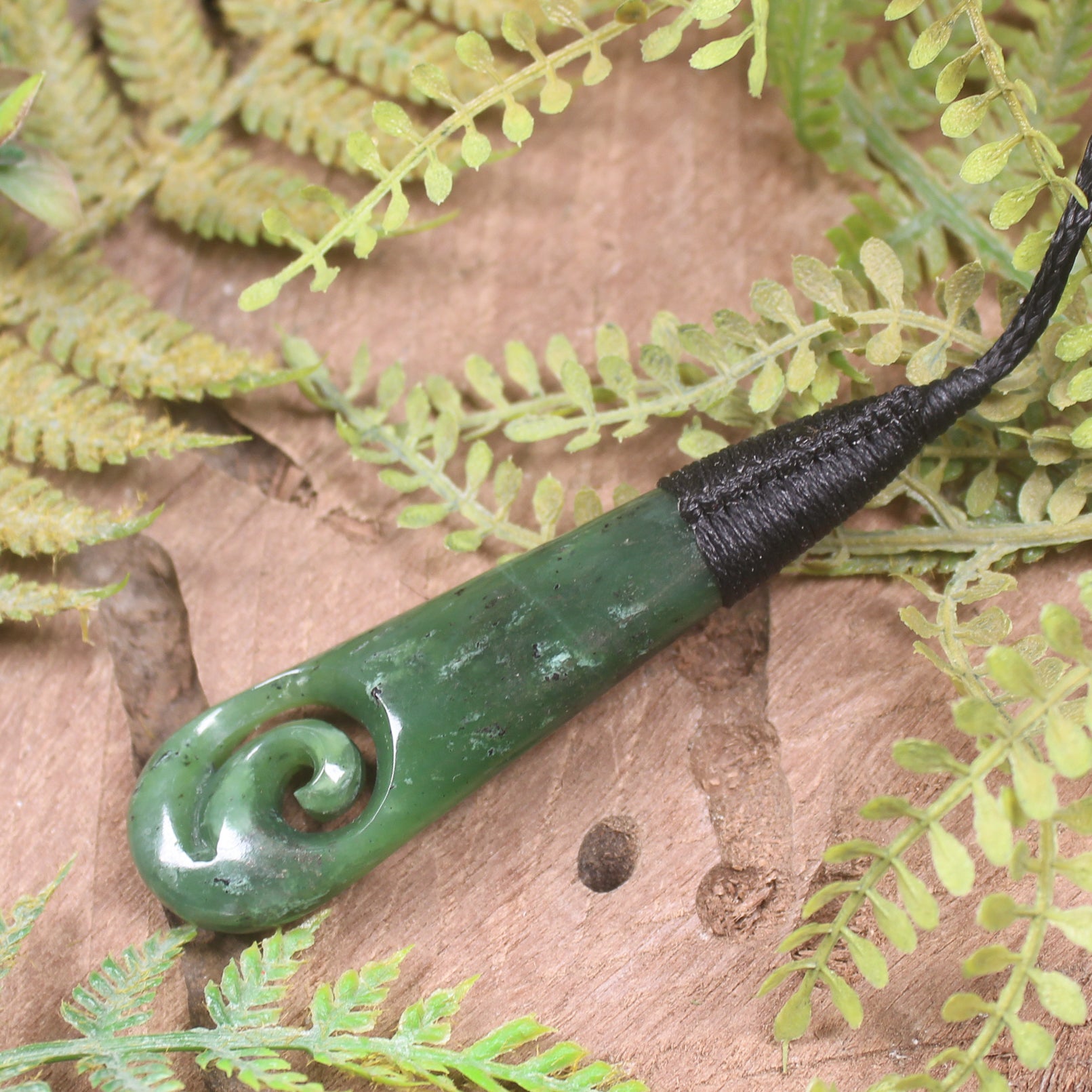 Roimata with Koru Pounamu Pendant - NZ Greenstone