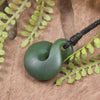 Twist or Pikorua carved from Hapopo Pounamu - NZ Greenstone