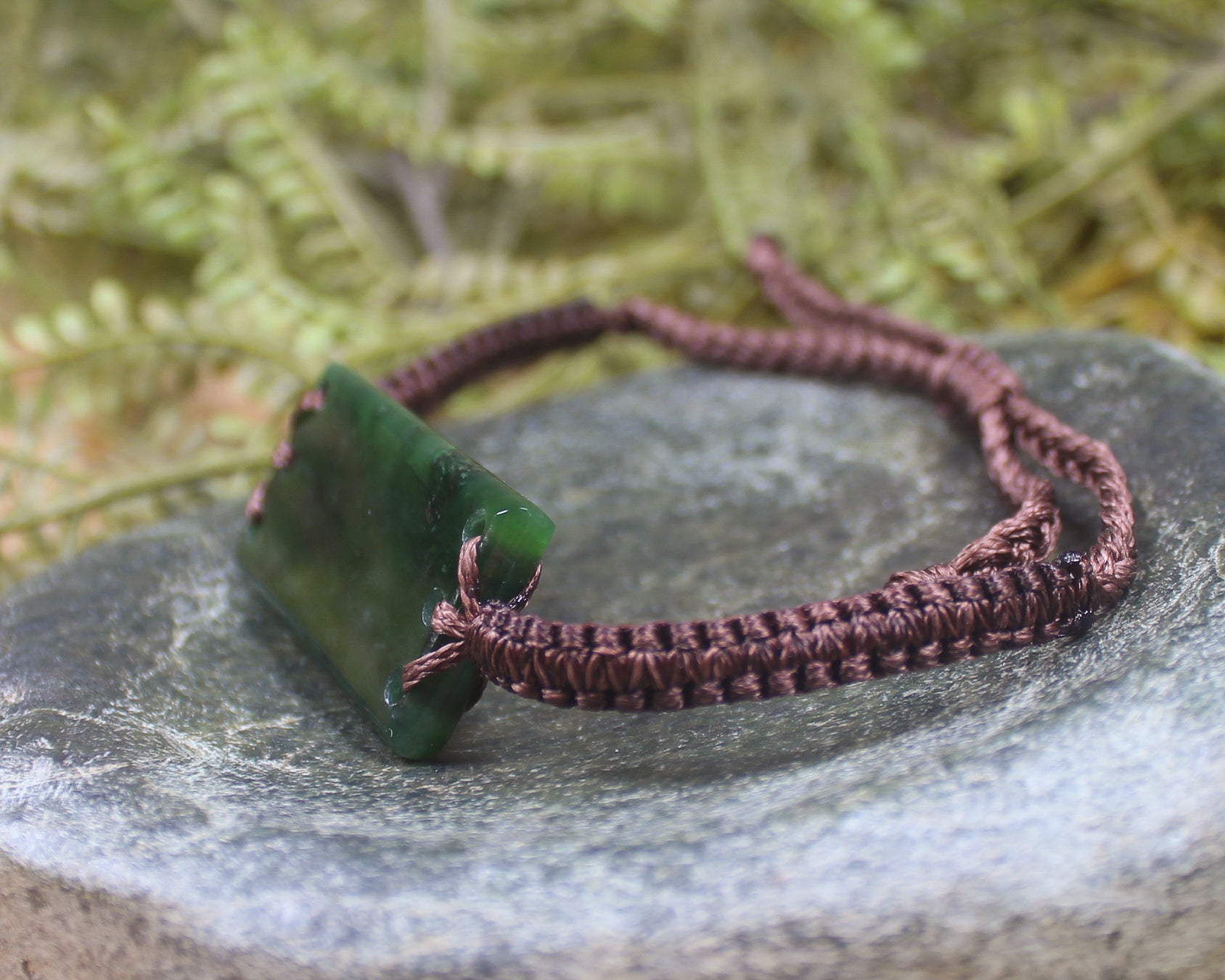 Kawakawa Pounamu cord bracelet