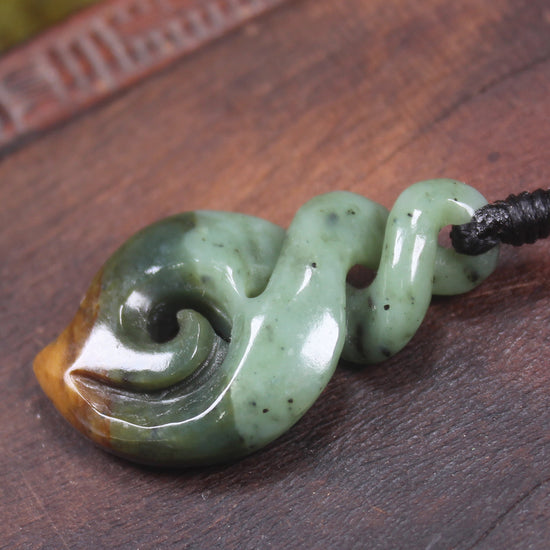 Flower Jade Koru Twist Pounamu - NZ Greenstone