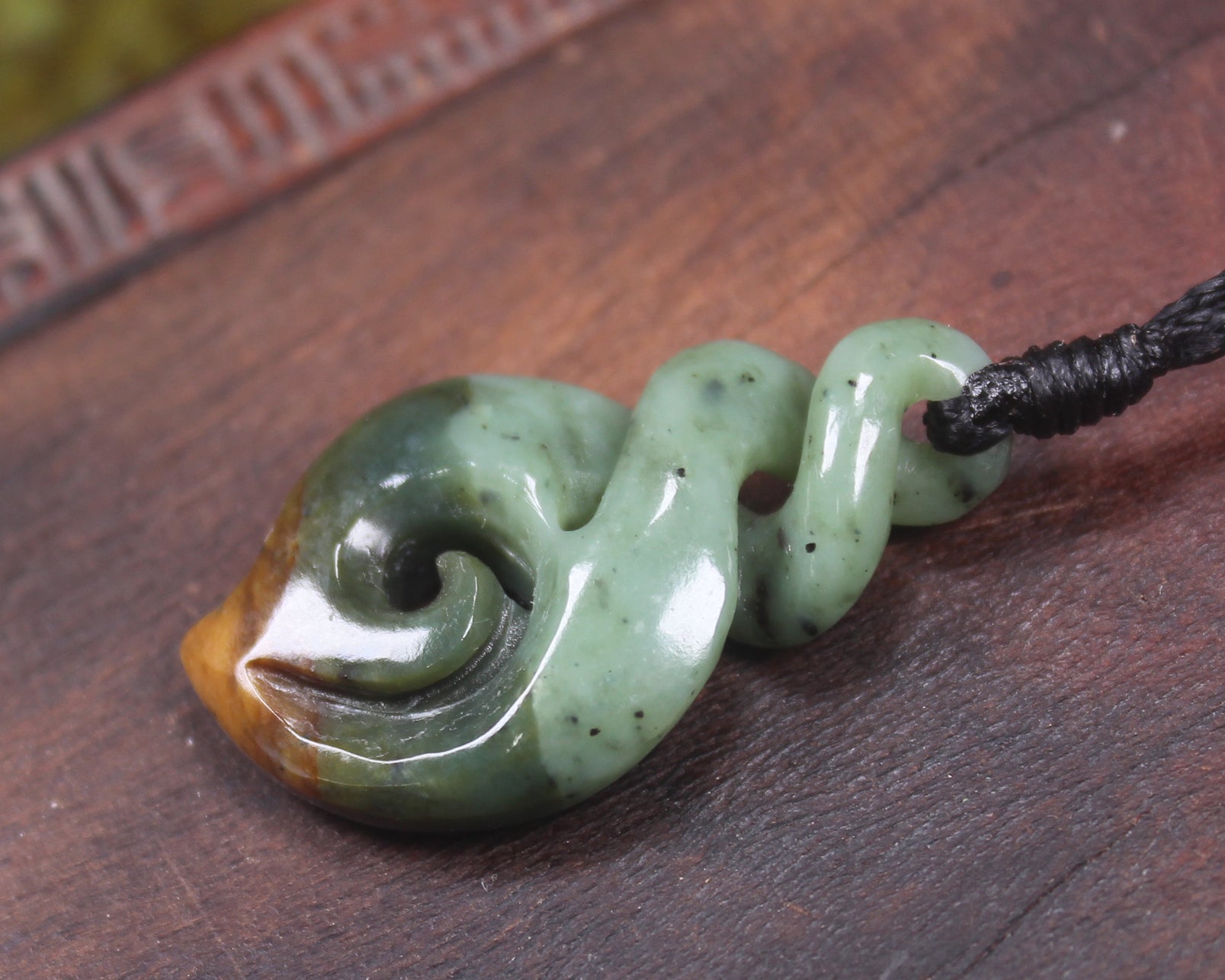 Flower Jade Koru Twist Pounamu - NZ Greenstone