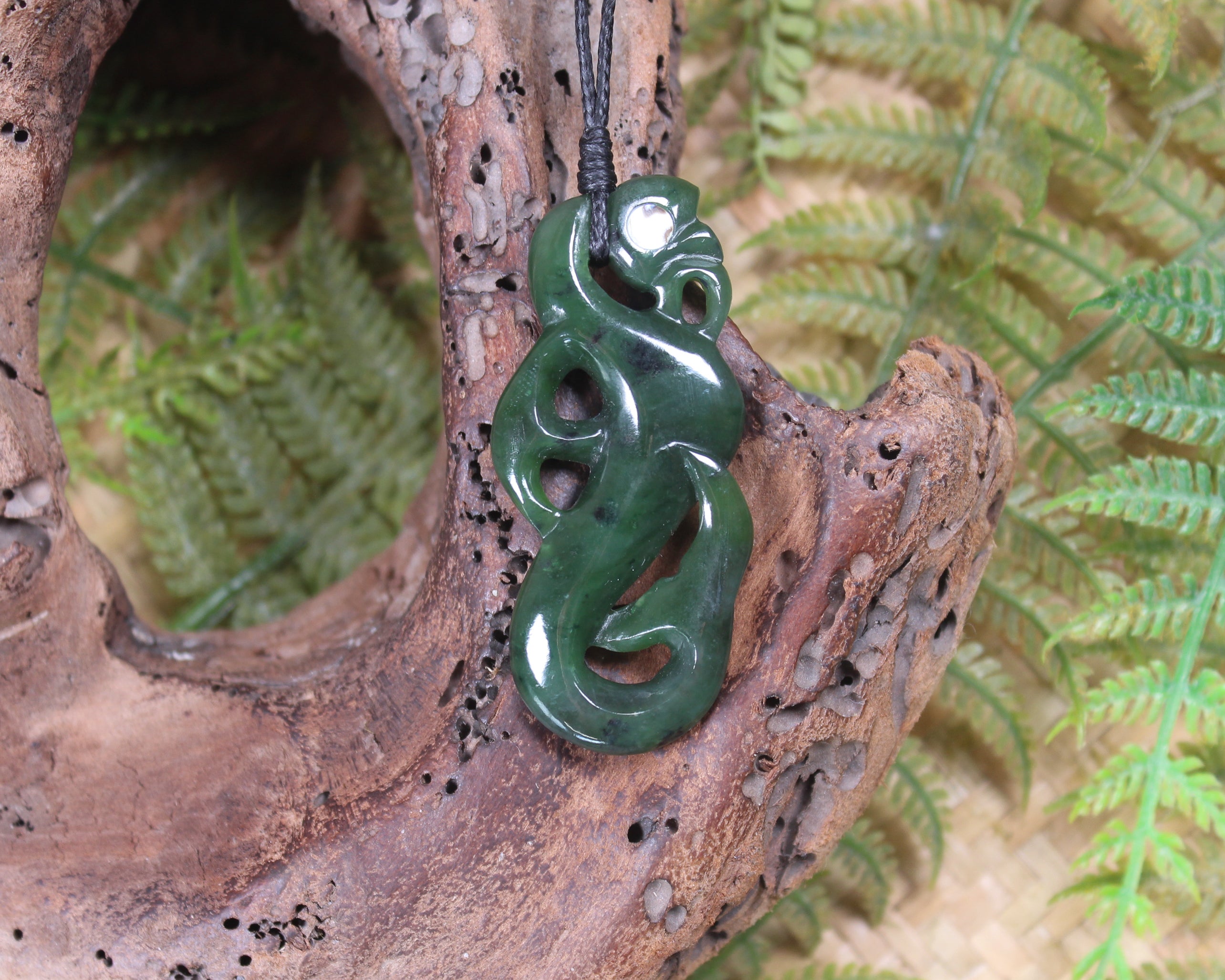 Manaia carved from Kawakawa Pounamu - NZ Greenstone