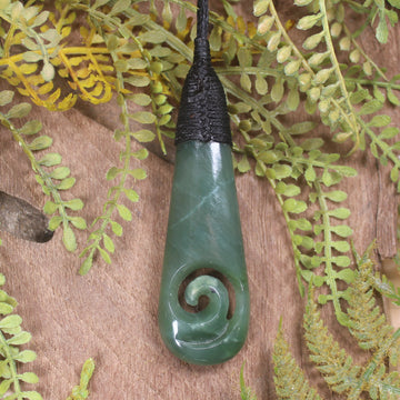 Roimata or Teardrop carved from Inanga Pounamu - NZ Greenstone