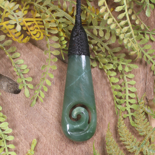 Roimata or Teardrop carved from Inanga Pounamu - NZ Greenstone