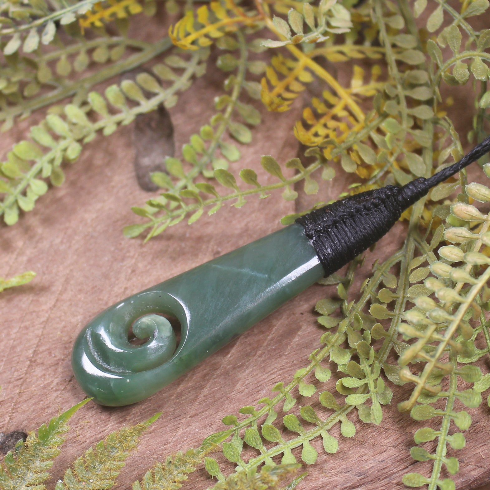 Roimata or Teardrop carved from Inanga Pounamu - NZ Greenstone