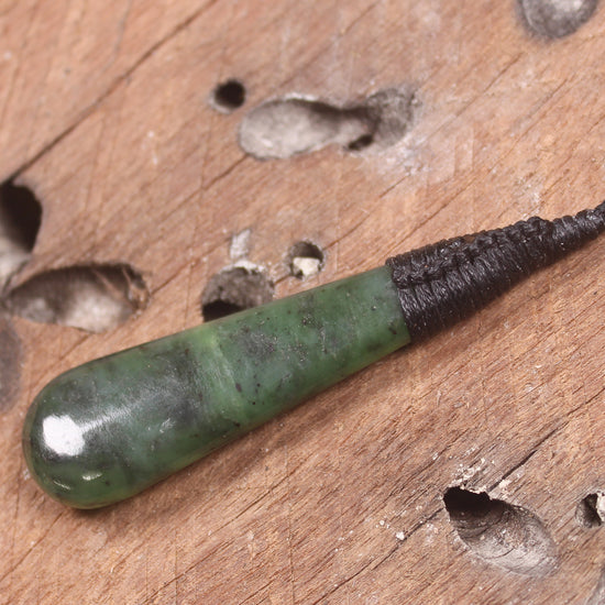 Roimata Teardrop carved from Hapopo Pounamu - NZ Greenstone