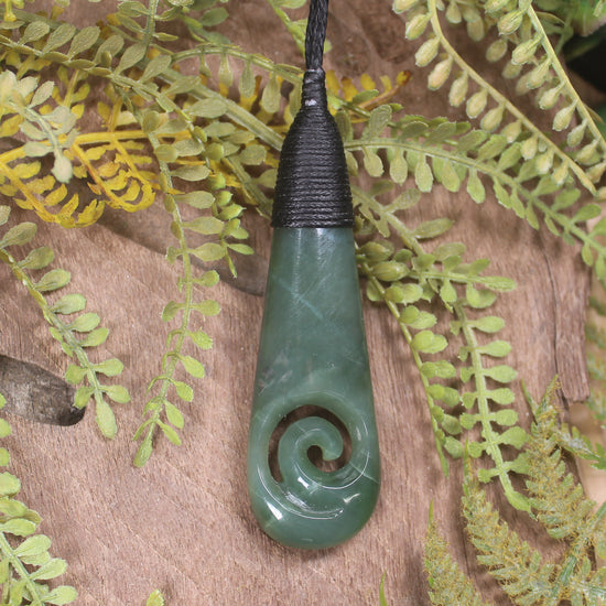 Roimata or Teardrop carved from Inanga Pounamu - NZ Greenstone