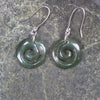 Inanga Pounamu Koru Earrings- NZ Greenstone