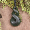 Twist carved from Rimu Pounamu - NZ Greenstone