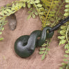 Twist carved from Rimu Pounamu - NZ Greenstone