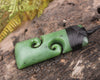 Toki or Adze with Koru carved from Hapopo Pounamu - NZ Greenstone