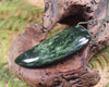 Taniwha Tooth or Niho carved from Kawakawa Pounamu - NZ Greenstone