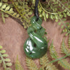 Twist or Pikorua carved from Hapopo Pounamu - NZ Greenstone