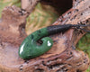 Hei Matau or Fish Hook carved from Kawakawa Pounamu - NZ Greenstone