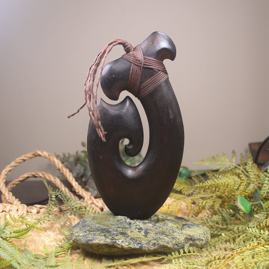 NZ Wood Matau Sculpture