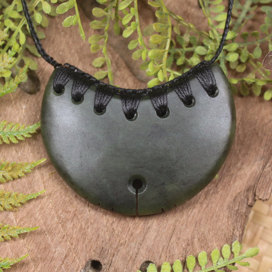 Breastplate or Shield carved from Rimu Pounamu - NZ Greenstone