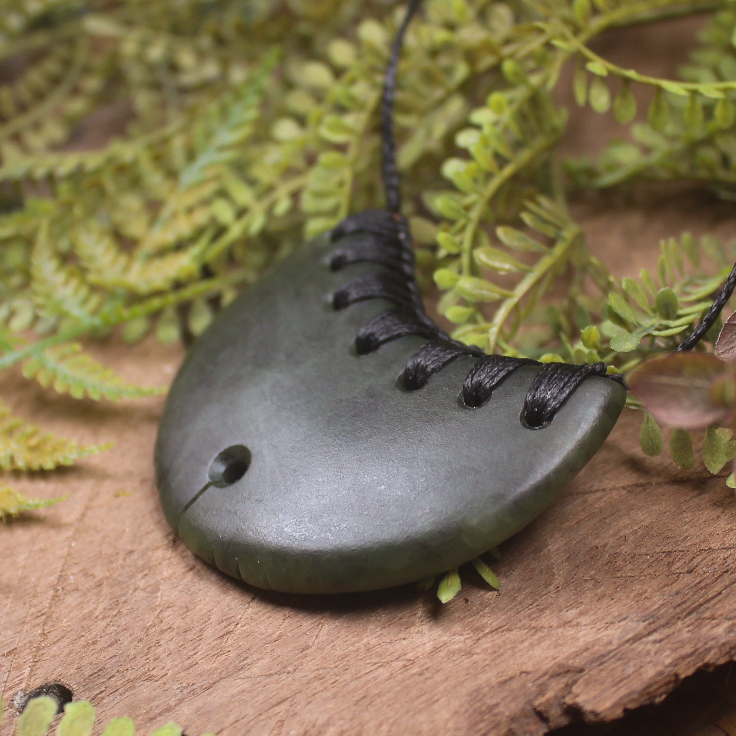 Breastplate or Shield carved from Rimu Pounamu - NZ Greenstone