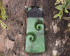 Toki or Adze with Koru carved from Hapopo Pounamu - NZ Greenstone