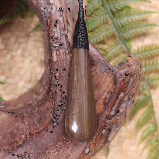 Roimata carved from NZ Fossilised Wood