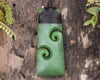 Toki or Adze with Koru carved from Hapopo Pounamu - NZ Greenstone
