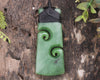 Toki or Adze with Koru carved from Hapopo Pounamu - NZ Greenstone