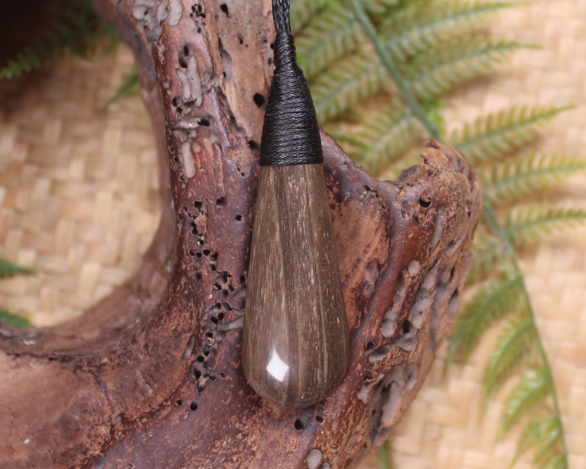 Roimata carved from NZ Fossilised Wood