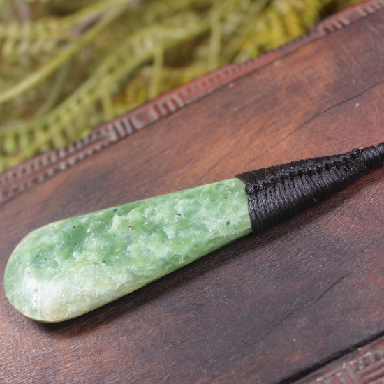 Roimata Teardrop carved from Hapopo Pounamu - NZ Greenstone