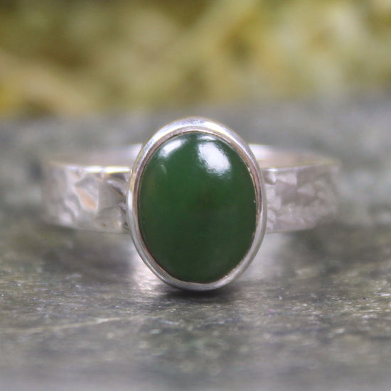 Ring with Kawakawa Pounamu