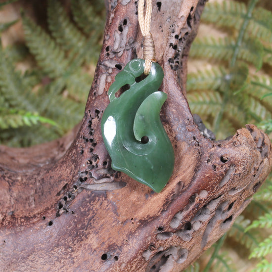 Manaia carved from Hapopo Pounamu - NZ Greenstone