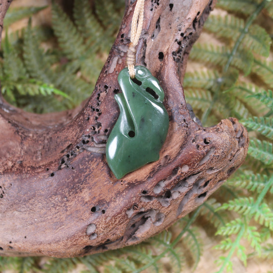 Manaia carved from Hapopo Pounamu - NZ Greenstone