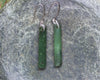 Roimata or Teardrop earrings carved from Kawakawa Pounamu - NZ Greenstone