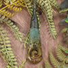 Roimata or Teardop with Koru carved from Flower Jade Pounamu - NZ Greenstone