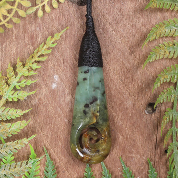 Roimata with Koru Pounamu Pendant - NZ Greenstone