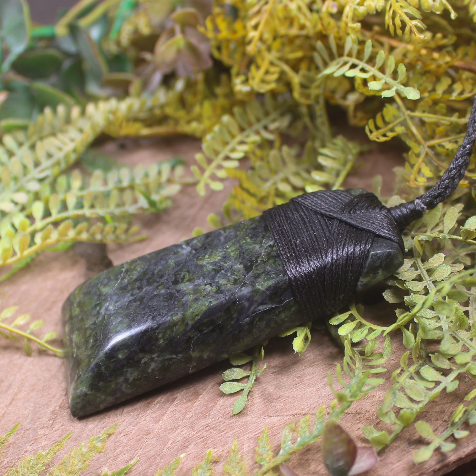 Douglas Creek Pounamu carved into a Toki Pendant - NZ Greenstone