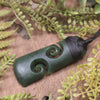 Kawakawa Pounamu Toki with Koru