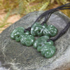 Hei Tiki pendant carved from Hapopo Pounamu - NZ Greenstone