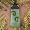 Hapopo Pounamu Toki with Koru - NZ Greenstone