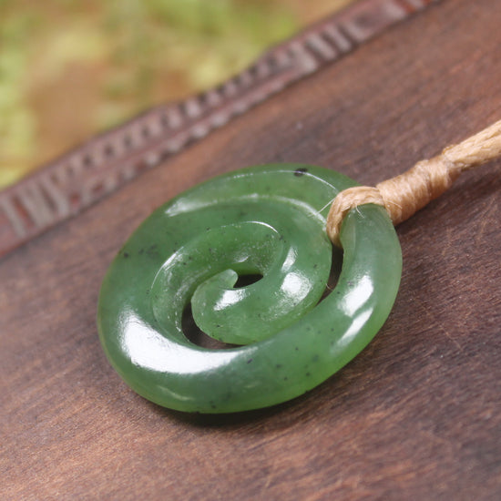 Koru carved from Hapopo Pounamu - NZ Greenstone
