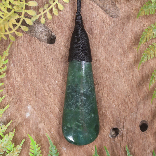 Kawakawa Pounamu Roimata Pendant - NZ Greenstone