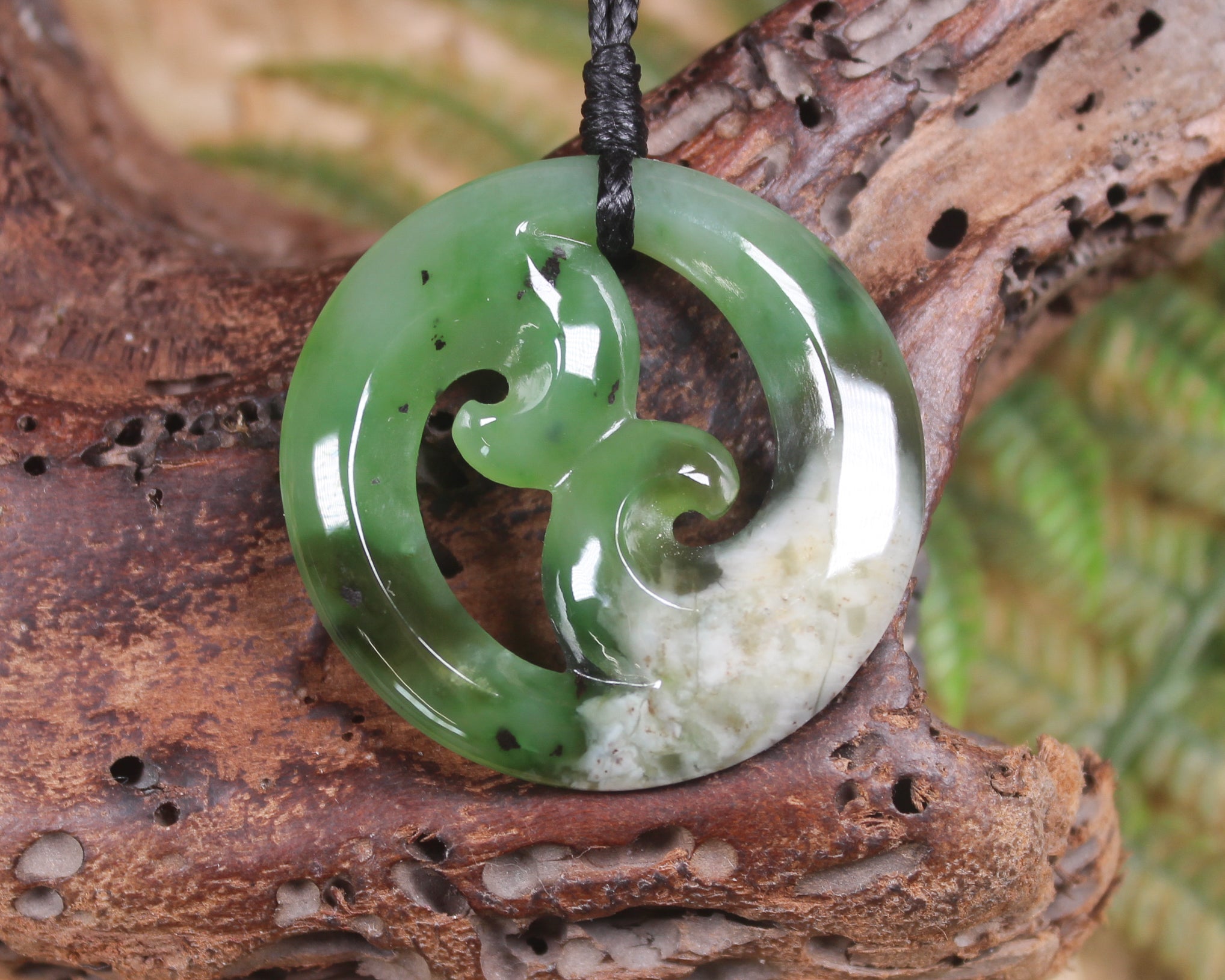 Koru carved from Hapopo Pounamu - NZ Greenstone