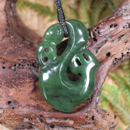 Manaia carved from Hapopo Pounamu - NZ Greenstone