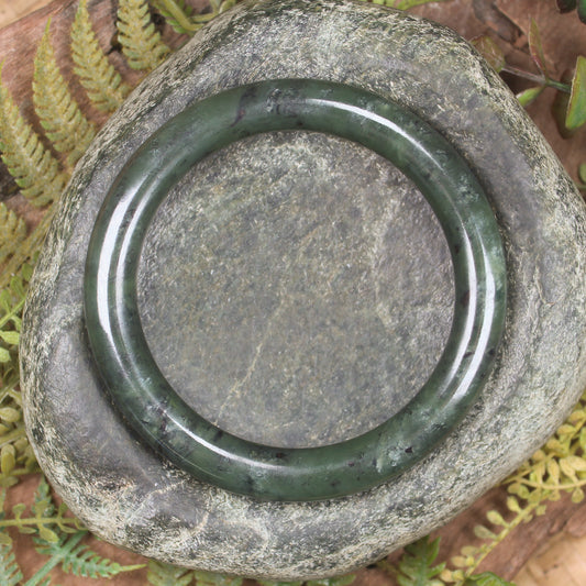 Bangle carved from Rimu Pounamu - NZ Greenstone