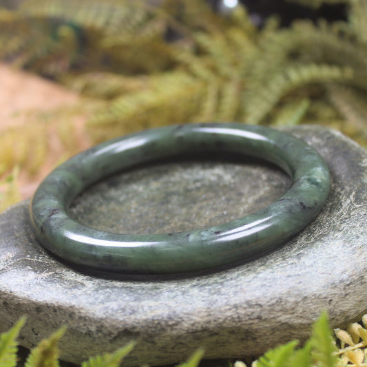 Bangle carved from Rimu Pounamu - NZ Greenstone
