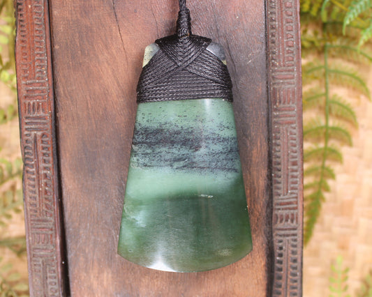 Toki or Adze Pendant carved from Tangiwai Pounamu - NZ Greenstone