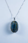 Labradorite Sterling Silver Pendant (S124)