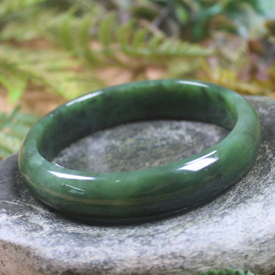 Bangle carved from Hapopo Pounamu - NZ Greenstone