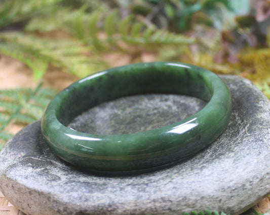 Bangle carved from Hapopo Pounamu - NZ Greenstone