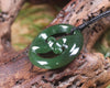 Koru pendant carved from Kawakawa Pounamu - NZ Greenstone